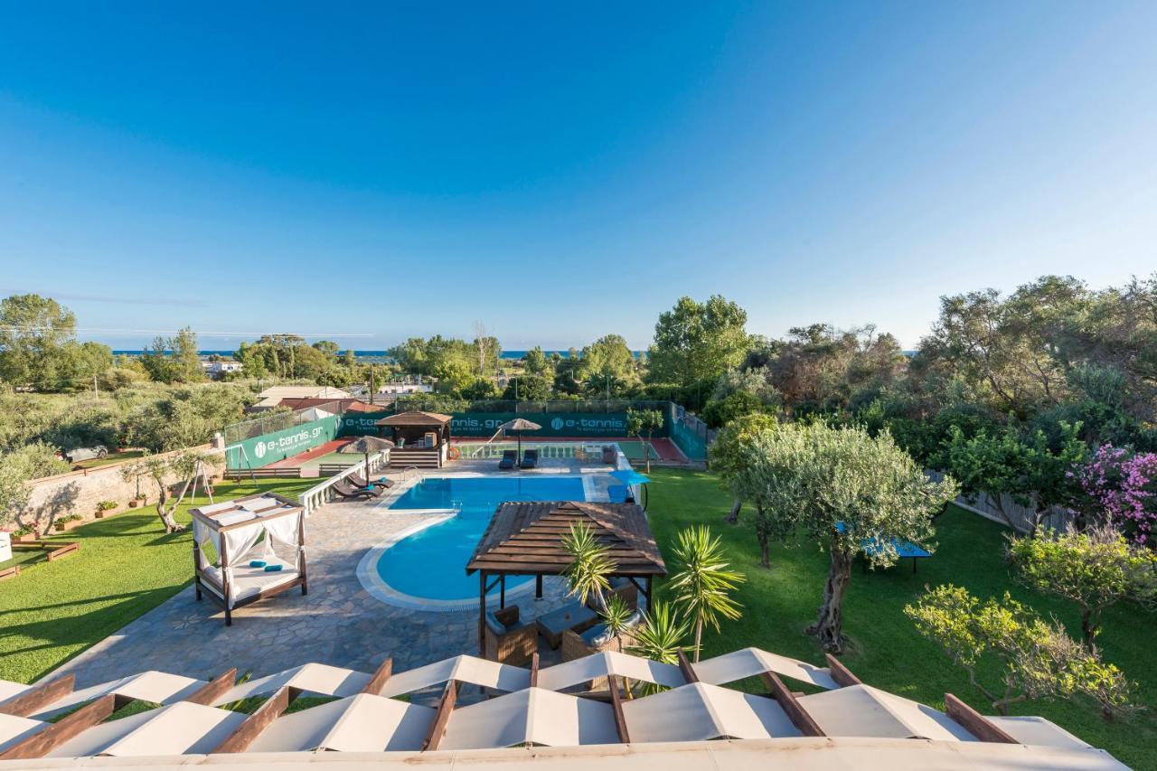 Villa Maxim With Private Pool & Tennis Court Halikounas Экстерьер фото