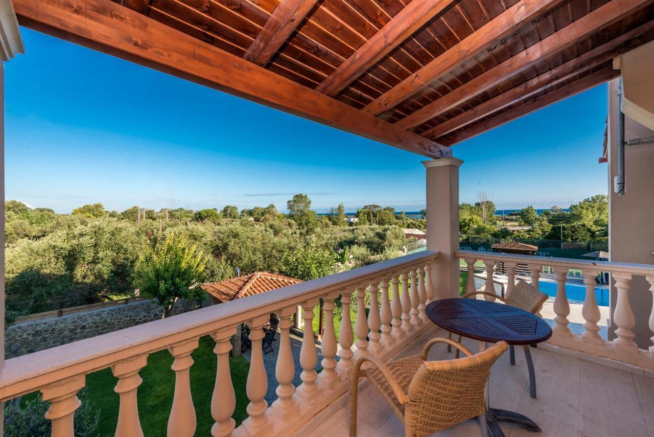 Villa Maxim With Private Pool & Tennis Court Halikounas Экстерьер фото