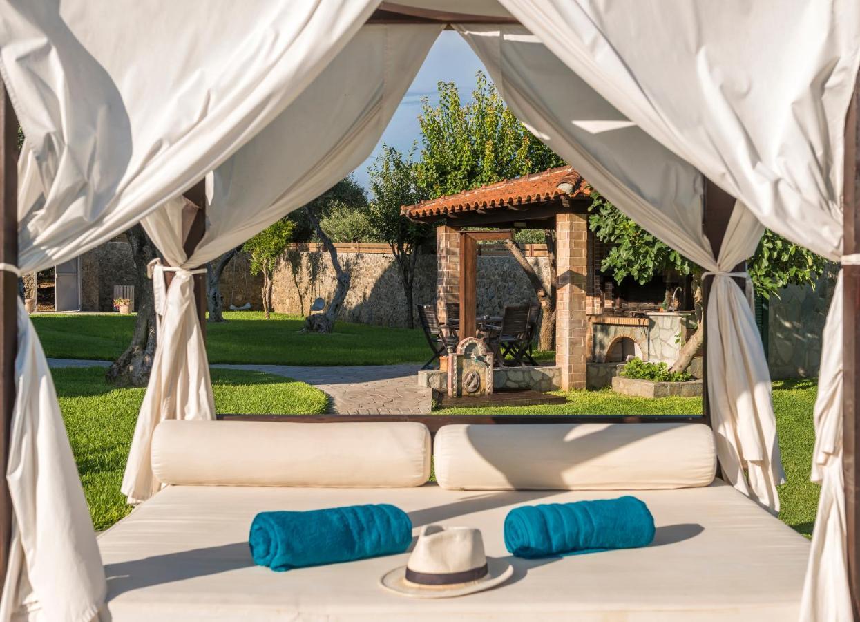 Villa Maxim With Private Pool & Tennis Court Halikounas Экстерьер фото