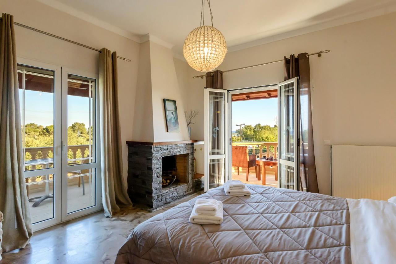 Villa Maxim With Private Pool & Tennis Court Halikounas Экстерьер фото