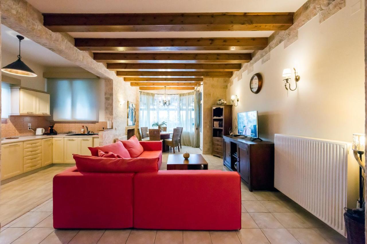 Villa Maxim With Private Pool & Tennis Court Halikounas Экстерьер фото